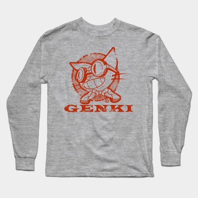 Just Genki! red Long Sleeve T-Shirt by Chizel